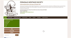 Desktop Screenshot of ferndaleheritagesociety.com