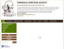 Tablet Screenshot of ferndaleheritagesociety.com